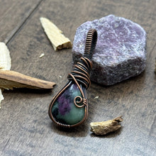 Load image into Gallery viewer, Ruby in Zoisite Pendant