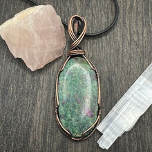 Load image into Gallery viewer, Ruby in Zoisite Pendant