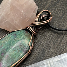 Load image into Gallery viewer, Ruby in Zoisite Pendant
