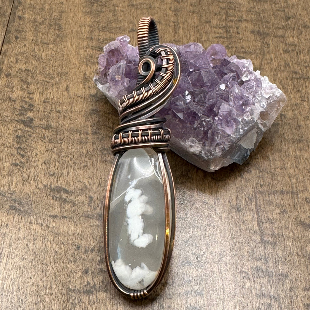 Flower Agate Pendant