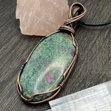 Load image into Gallery viewer, Ruby in Zoisite Pendant
