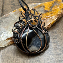 Load image into Gallery viewer, Black Onyx Druzy Pumpkin Pendant
